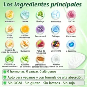 CareUplift® Moringa · Berberina × NAD+ 10-en-1 Advanced Nano Microneedle Patch